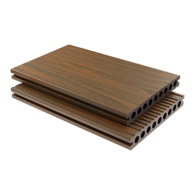 Waterproof Capped Composite Decking Boards Walnut For Park High Strength 12ft